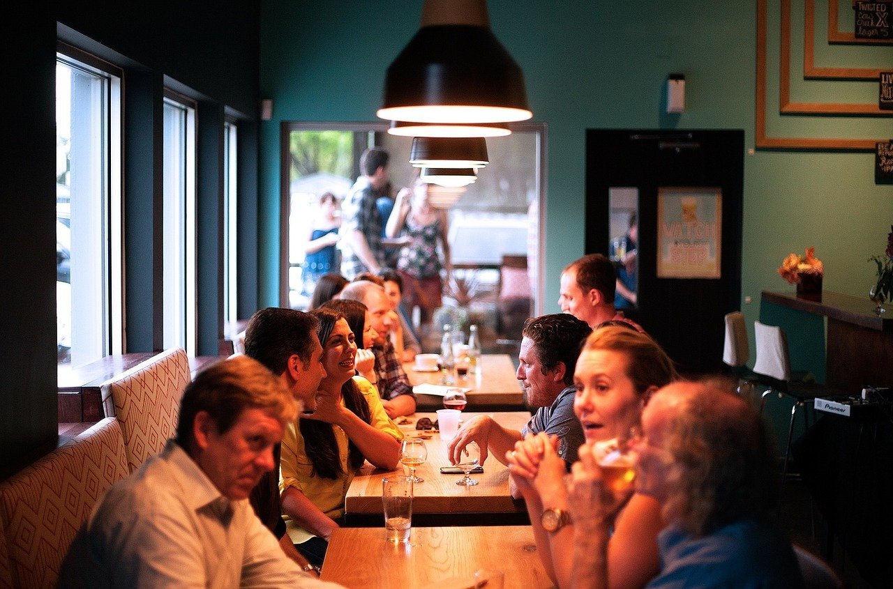 restaurant, people, eating